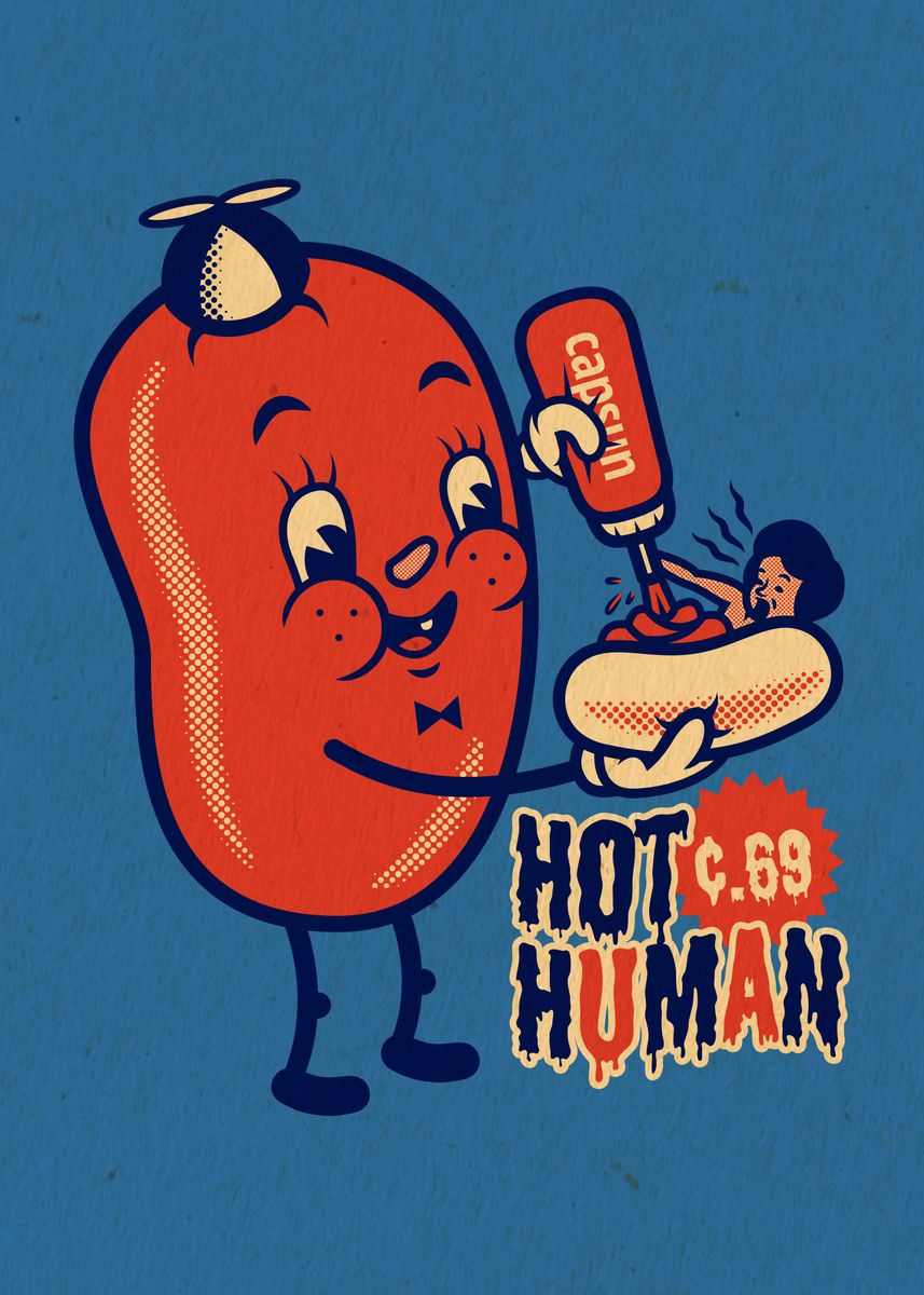 'HOT HUMAN' Poster, picture, metal print, paint by Enrique Aguirre ...