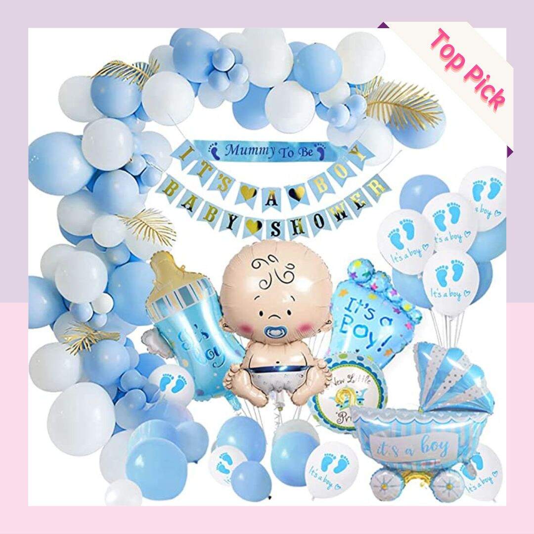 Baby Boy Balloon and Decorations Set