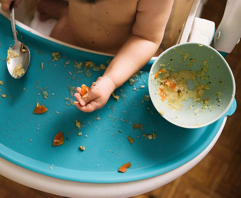 baby in highchair