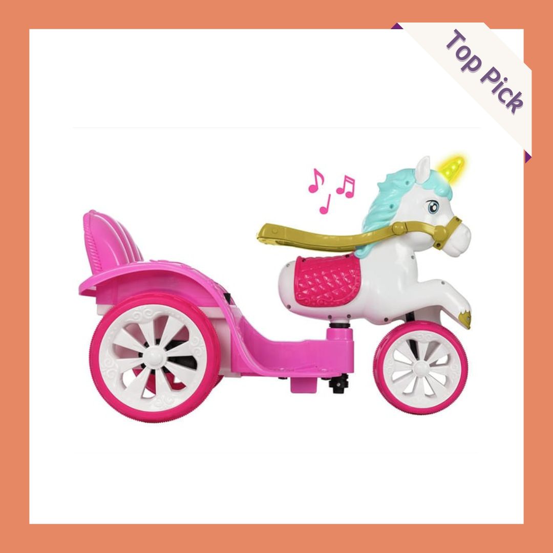 Evo Electric Ride On Enchanted Unicorn Carriage