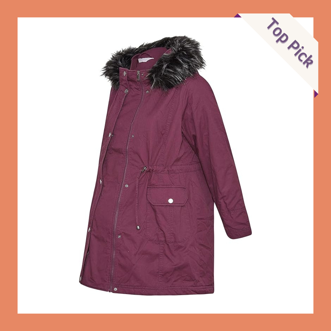 Maternity Curve Berry Parka Coat