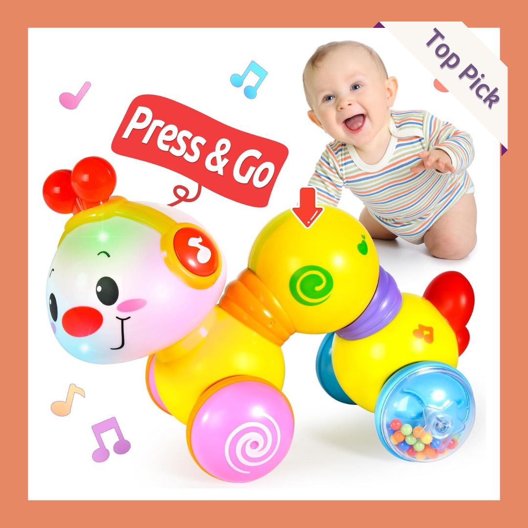 NAVESO Press and Go Crawling Caterpillar