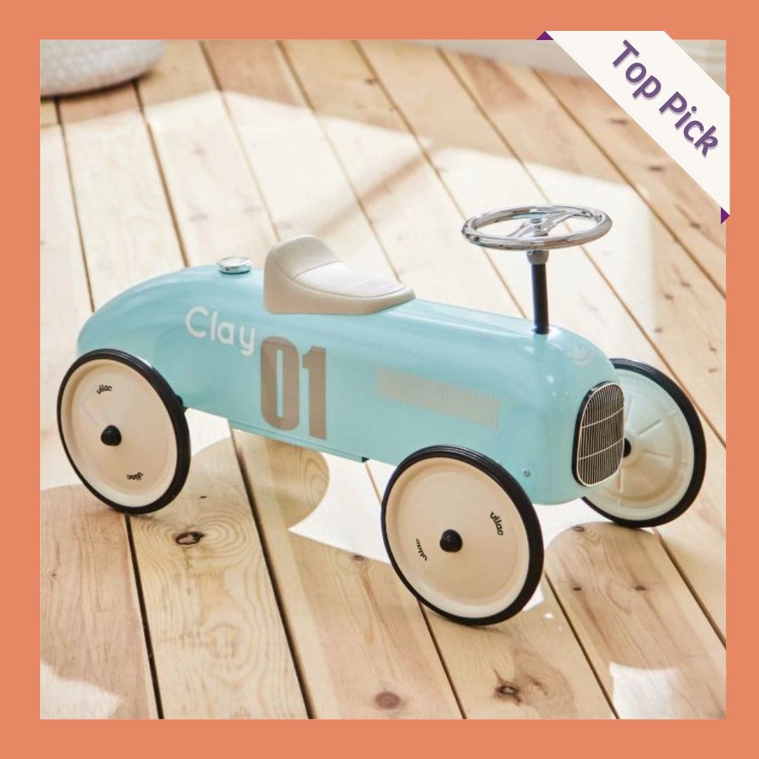 Personalised Pale Blue Vilac Ride On Toy