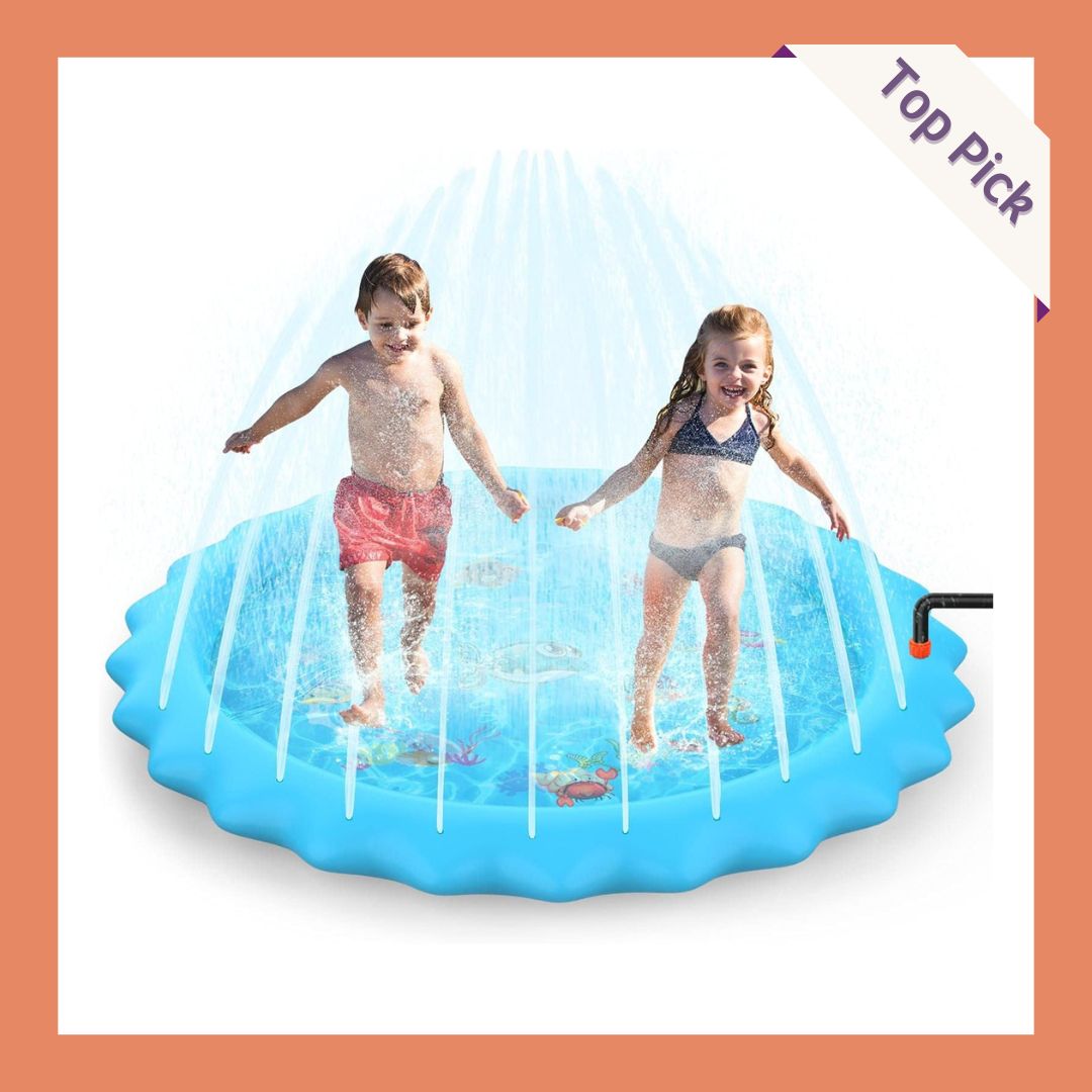 STOBOK Splash Pad Sprinkler Mat for Kids