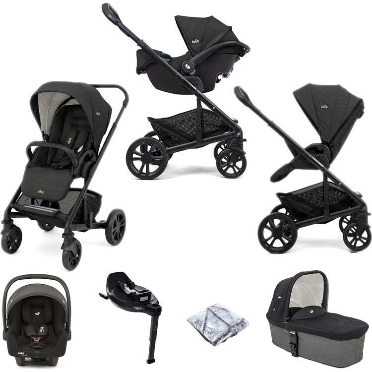 Joie Chrome (i-Snug2) Travel System with Carrycot & i-Base Encore - Shale 