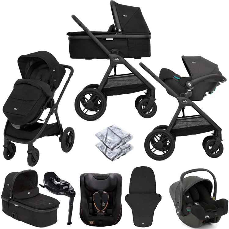 Joie Honour 3-in-1 Travel System with i-Snug 2 Car Seat, i-Harbour Car Seat & i-Base Encore ISOFIX Base - Shale 