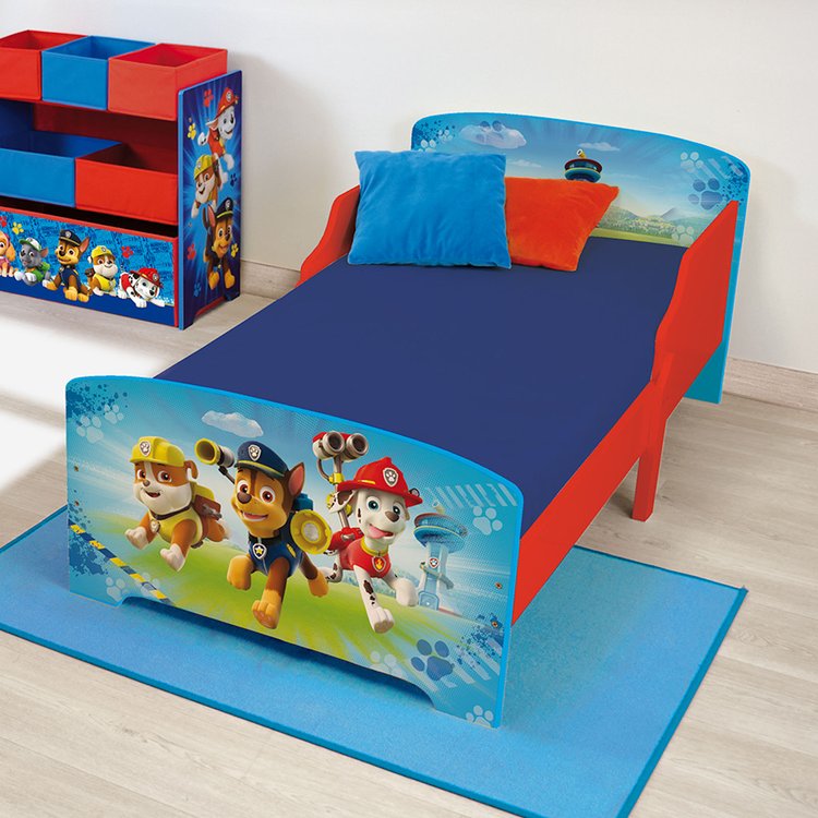 Paw Patrol Wooden Junior Toddler Bed - Blue 