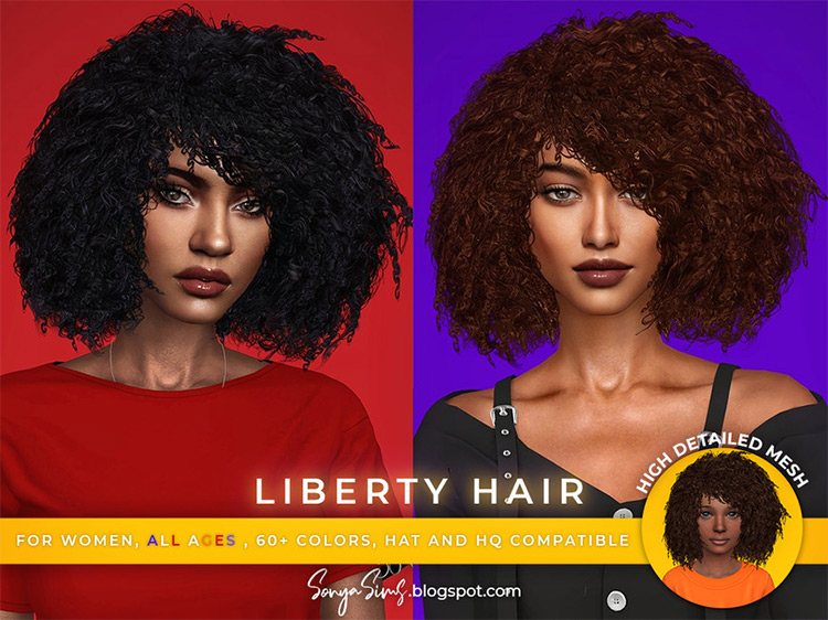 Best Alpha CC Curly Hair for The Sims 4 – All Sims CC