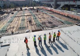 construction workers observing the construction site