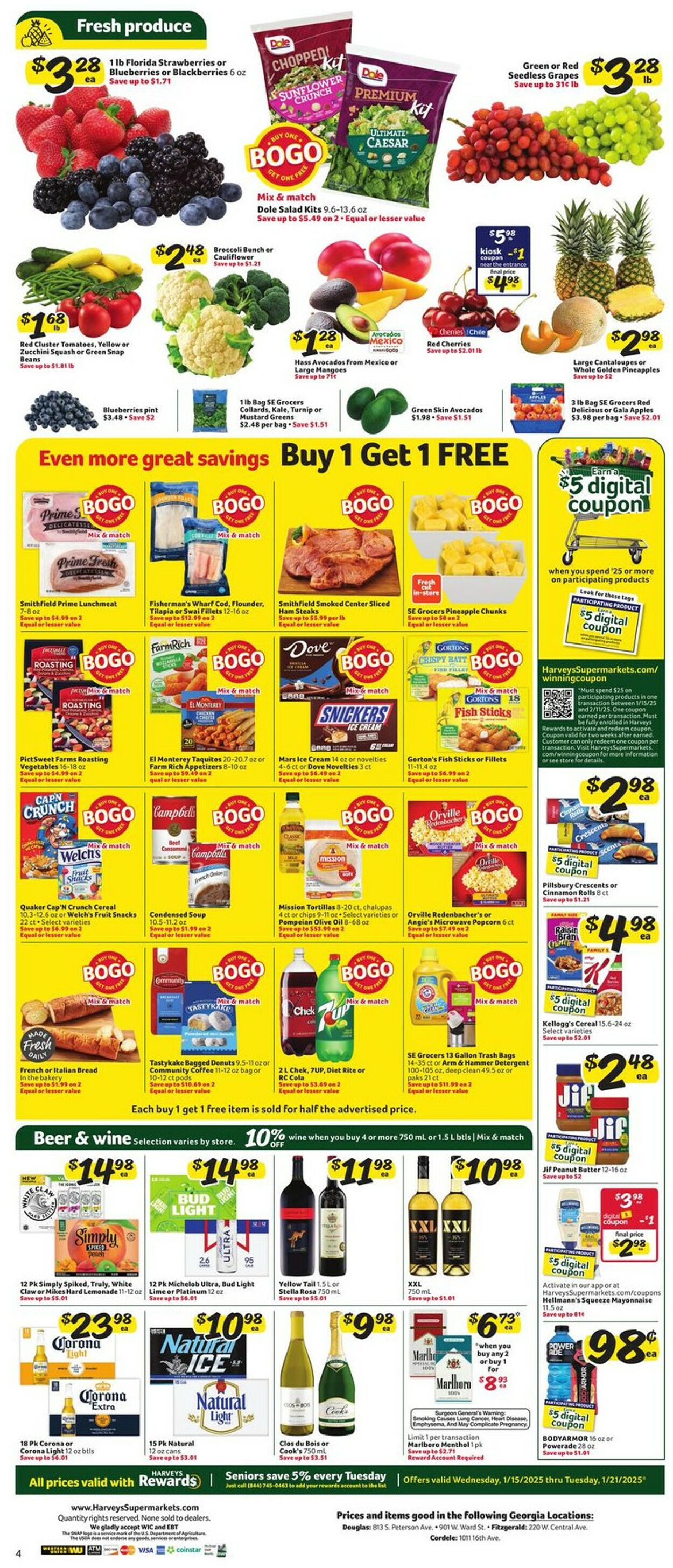 Catalogue Harveys Supermarket from 01/15/2025