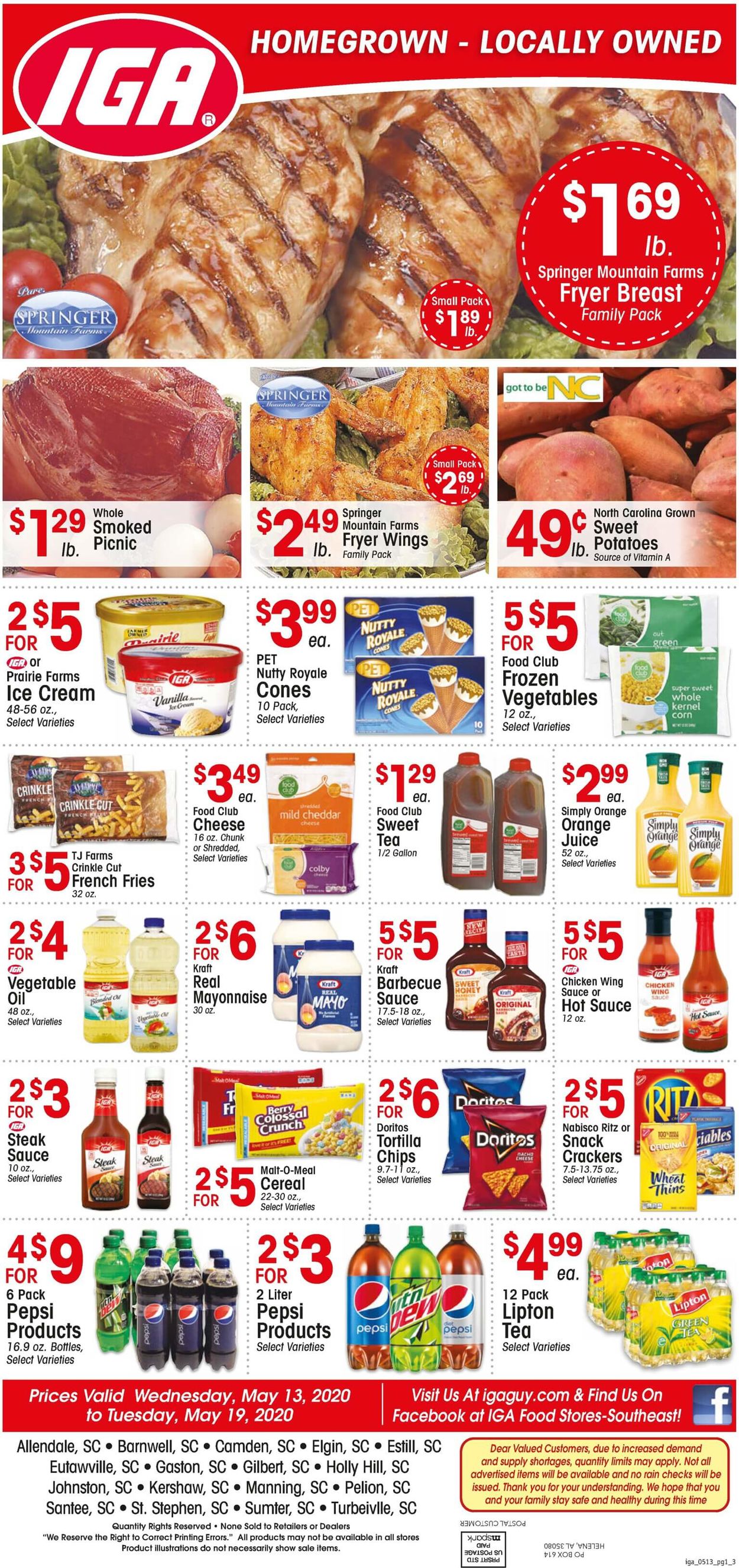 Catalogue IGA from 05/13/2020