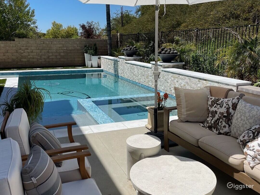  Relaxing Rectangular Pool with 10ft x10ft Jacuzzi  