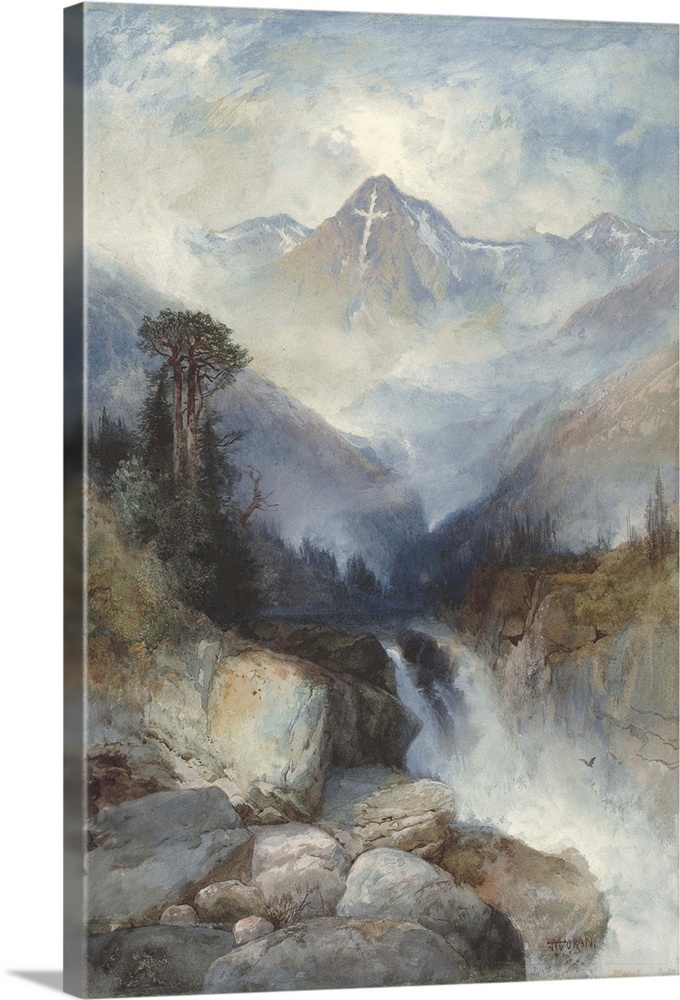 Mountain of the Holy Cross, 1890, watercolour and gouache over graphite.  By Thomas Moran (1837-1926).