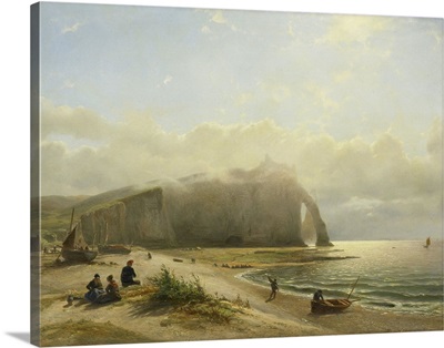 Seascape on the Coast, 1845-80, Dutch painting, oil on panel