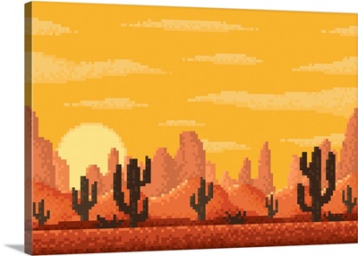 Pixel Desert Landscape