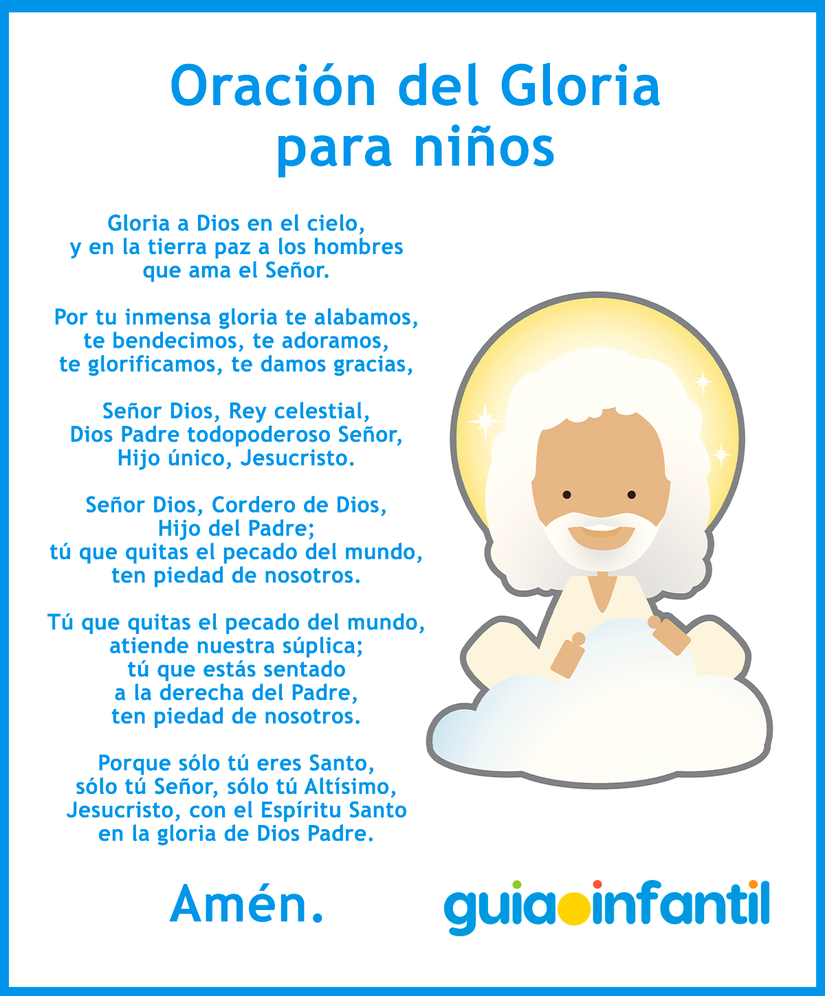 Aprendiendo la oración del Gloria con recursos educativos para niños