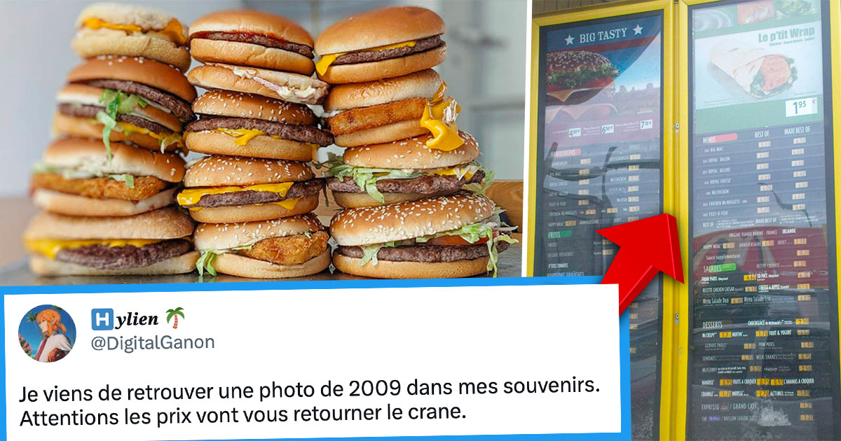 McDonald's : cette photo des prix des menus de 2009 va vous donner envie de  remonter dans le temps