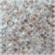 Mother of Pearl Backsplash Iridescent White Fish Scale Shell Mosaic Tile