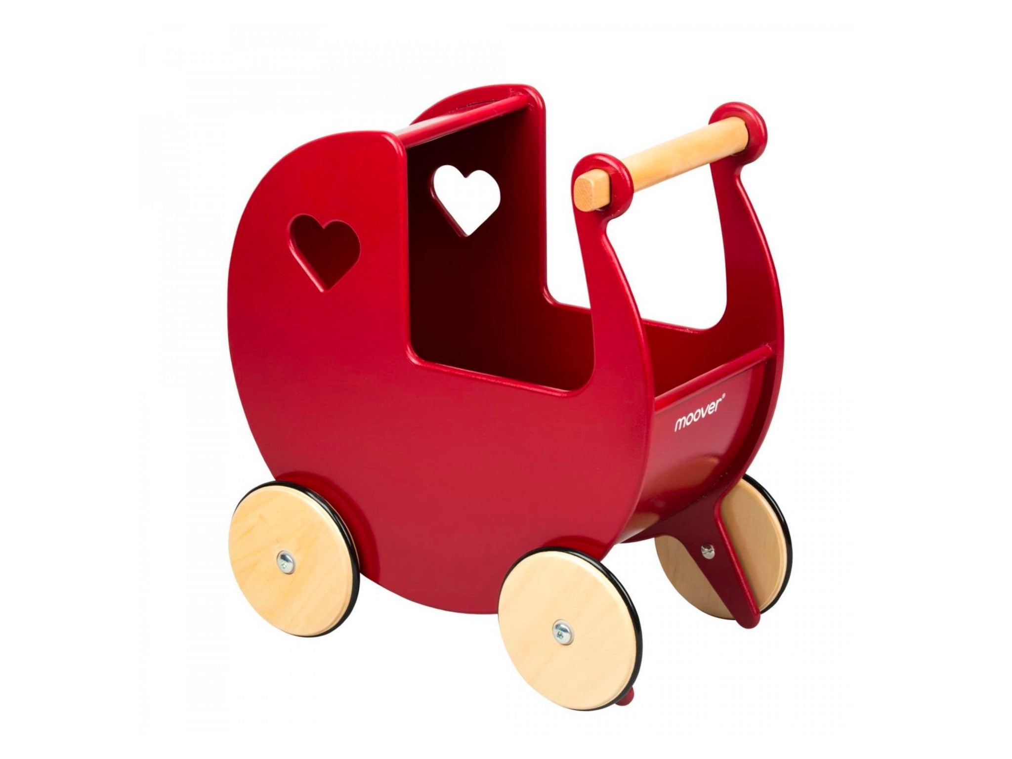 Moover wooden doll’s pram in red indybest