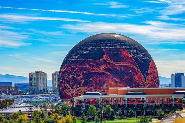 <p>The MSG Sphere is a distinctive feature of the Las Vegas skyline </p>