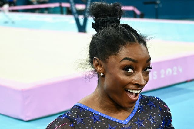 <p>Simone Biles said she loves her ‘Black job’ in a clear swipe at Donald Trump</p>