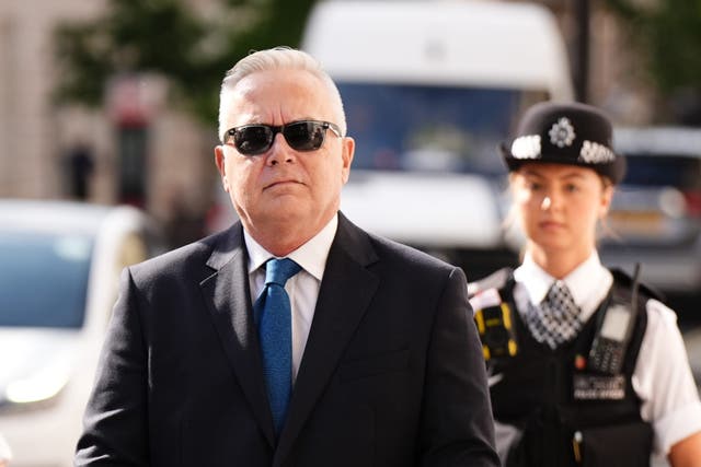 <p>Former BBC broadcaster Huw Edwards arriving at Westminster Magistrates’ Court (Aaron Chown/PA)</p>