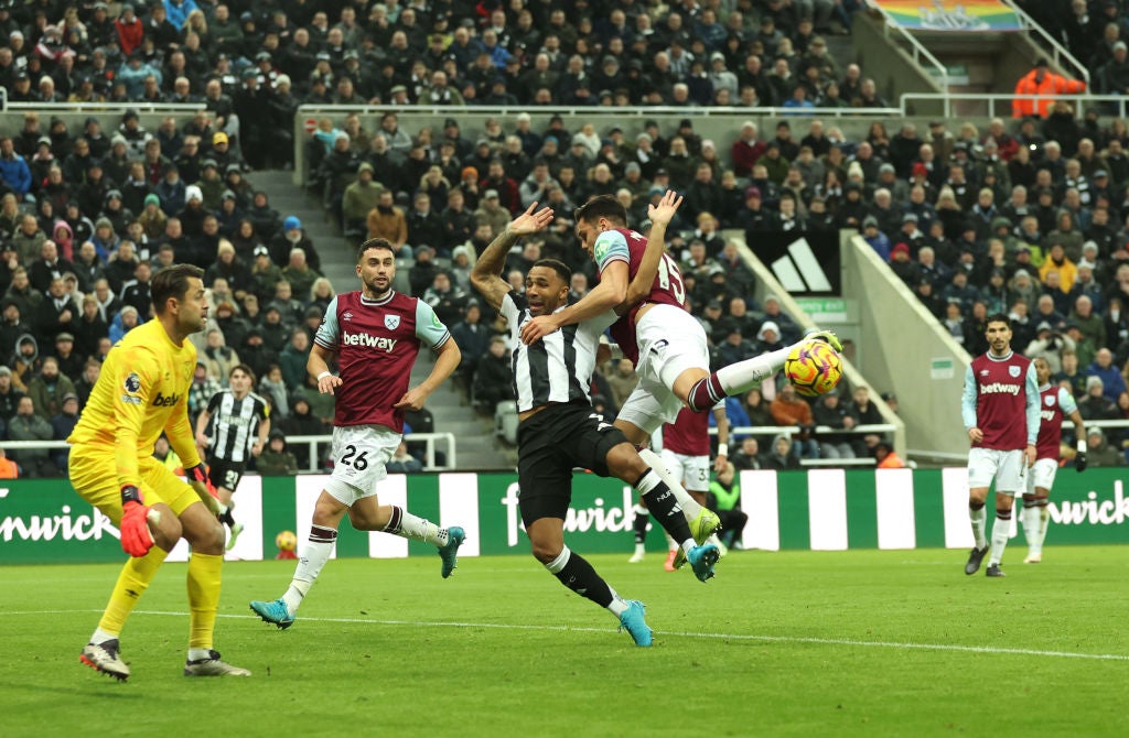 Callum Wilson was denied a late penalty as West Ham held on