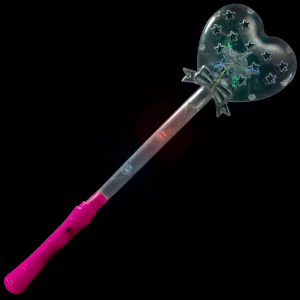 Light-Up Glitter Heart Wand