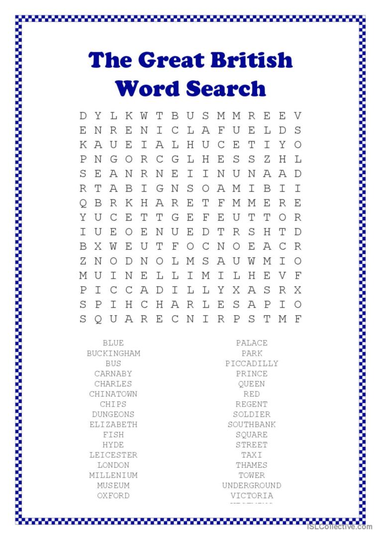 The Great British Word Search