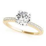 Classic Petite Diamond Engagement Ring Yellow Gold