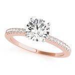 Classic Petite Diamond Bridal Set in Rose Gold