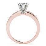 Classic Petite Diamond Bridal Set in Rose Gold