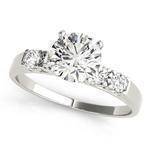 Petite U Prong Diamond Engagement Ring