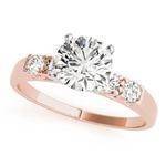 Petite U Prong Diamond Bridal Set in Rose Gold