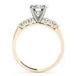 Petite U Prong Diamond Engagement Ring Yellow Gold