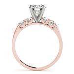 Petite U Prong Diamond Bridal Set in Rose Gold