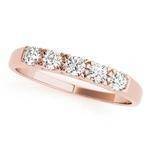 Petite U Prong Diamond Bridal Set in Rose Gold