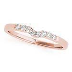 Classic Baguette & Round Cut Diamond Bridal Set in Rose Gold