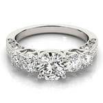 Vintage Five Stone Diamond Trellis Engagement Ring