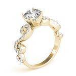 Infinity Diamond Engagement Ring Yellow Gold