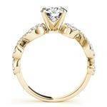 Infinity Diamond Engagement Ring Yellow Gold