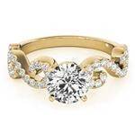 Infinity Diamond Engagement Ring Yellow Gold