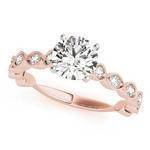 Infinity Cathedral Diamond Bridal Set in Rose Gold