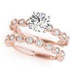 Infinity Cathedral Diamond Bridal Set in Rose Gold