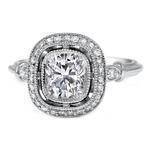 Halo Cushion Diamond Engagement Ring