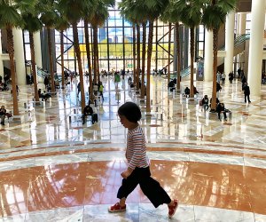 Free indoor places to play in NYC: Brookfield Place Atrium