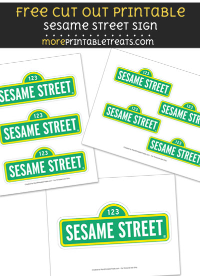 Sesame Street Sign Cut Outs