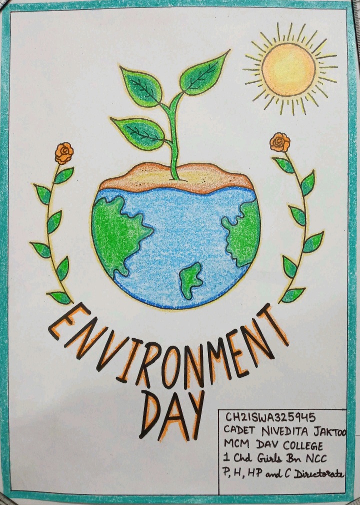 Poster on world environment day – India NCC