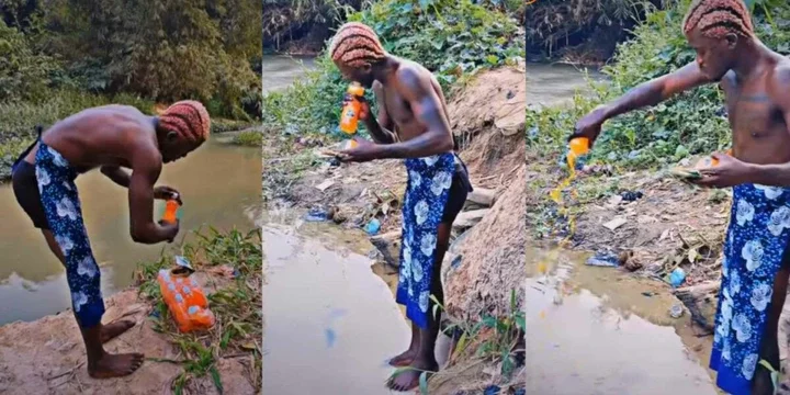 VIDEO: After showing off 'soaps,' Portable spotted offering Fanta to marine gods