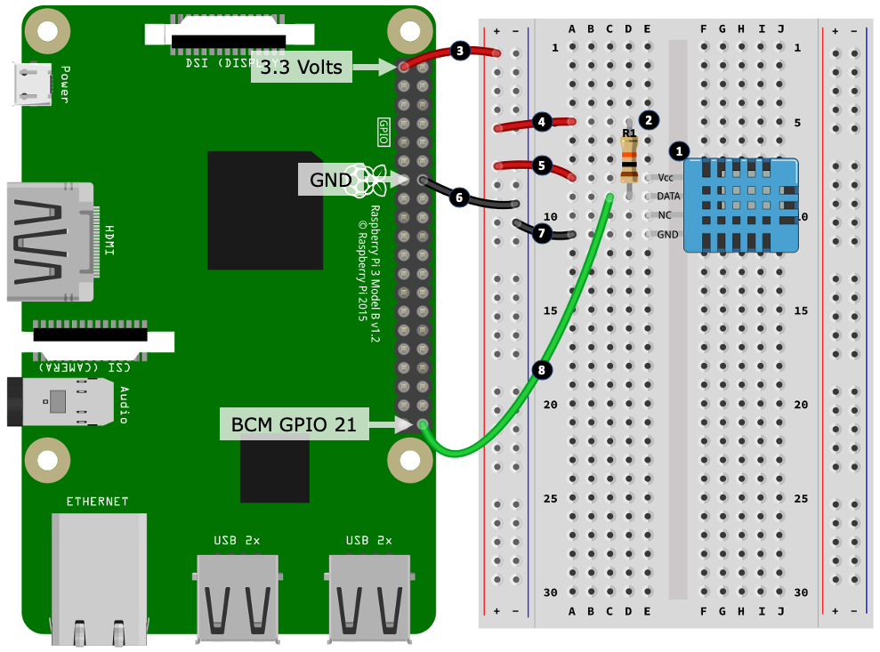 DHT11 Fritzing